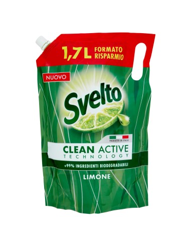 svelto detersivo per piatti - ecoricarica 1700ml - limone: tuttocasashop.it: pulizia e cura della casa