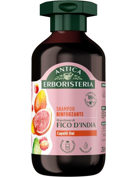 antica erboristeria shampoo 250ml - fico d'india - rinforzante capelli fini: tuttocasashop.it: igiene e cura della persona