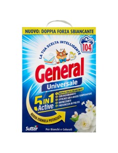 general detersivo lavatrice in polvere 104 misurini 4.68kg - 5in1 universale: tuttocasashop.it: prodotti per bucato e tessuti