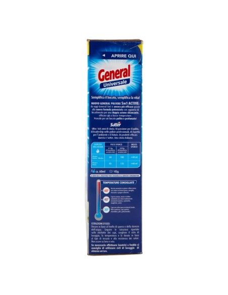 general detersivo lavatrice in polvere 104 misurini 4.68kg - 5in1 universale: tuttocasashop.it: prodotti per bucato e tessuti