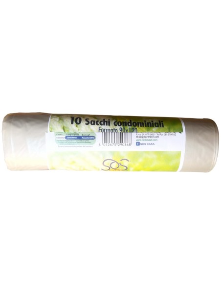 sos 10 sacchi resistenti 90x120cm ldpe - ambra - raccolta differenziata: tuttocasashop.it: pulizia e cura della casa