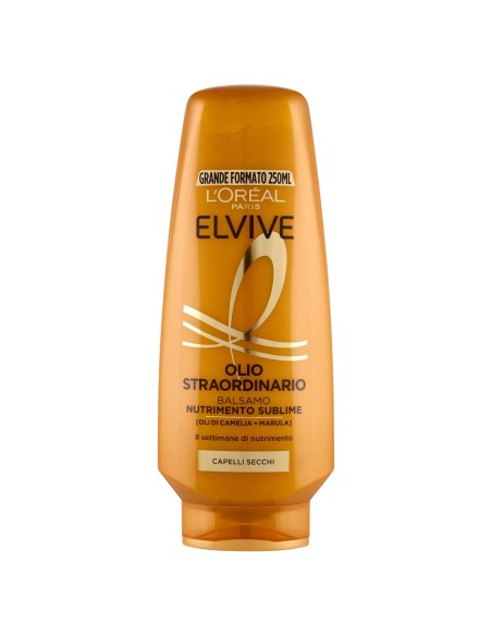 elvive l'oreal balsamo 250ml - olio straordinario - capelli secchi: tuttocasashop.it: igiene e cura della persona