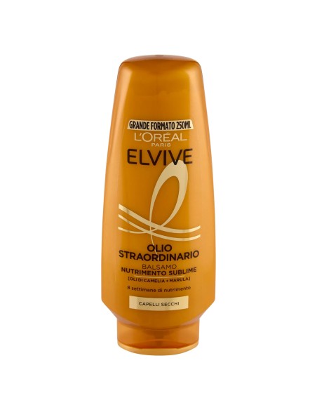 elvive l'oreal balsamo 250ml - olio straordinario - capelli secchi: tuttocasashop.it: igiene e cura della persona