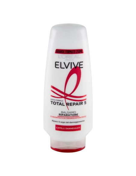 elvive l'oreal balsamo 250ml - total repair 5 - capelli danneggiati: tuttocasashop.it: igiene e cura della persona