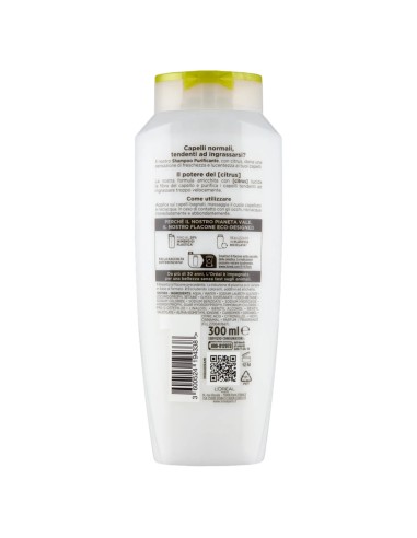 elvive l'oreal shampoo 300ml - energizzante purificante citrus - grassi: tuttocasashop.it: igiene e cura della persona