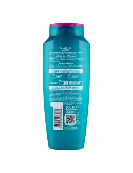 elvive l'oreal shampoo 300ml - fibralogy - shampoo volumizzante: tuttocasashop.it: igiene e cura della persona