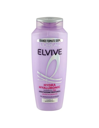 elvive l'oreal shampoo 300ml - hydra hyaluronic - idratazione profonda: tuttocasashop.it: igiene e cura della persona