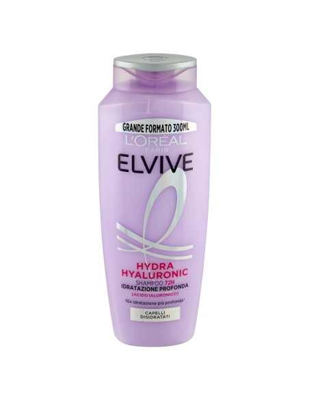 elvive l'oreal shampoo 300ml - hydra hyaluronic - idratazione profonda: tuttocasashop.it: igiene e cura della persona