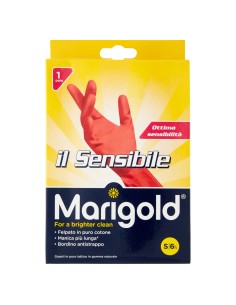 marigold il sensibile guanti felpati in gomma - taglia s piccola 6.5: tuttocasashop.it: pulizia e cura della casa