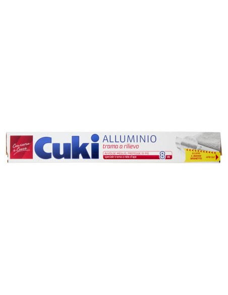 cuki alluminio per alimenti doppia forza - 8 metri - trama a rilievo: tuttocasashop.it: carta & monouso