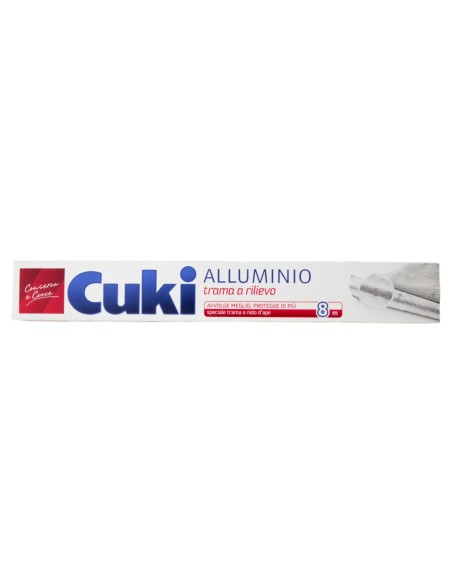 cuki alluminio per alimenti doppia forza - 8 metri - trama a rilievo: tuttocasashop.it: carta & monouso