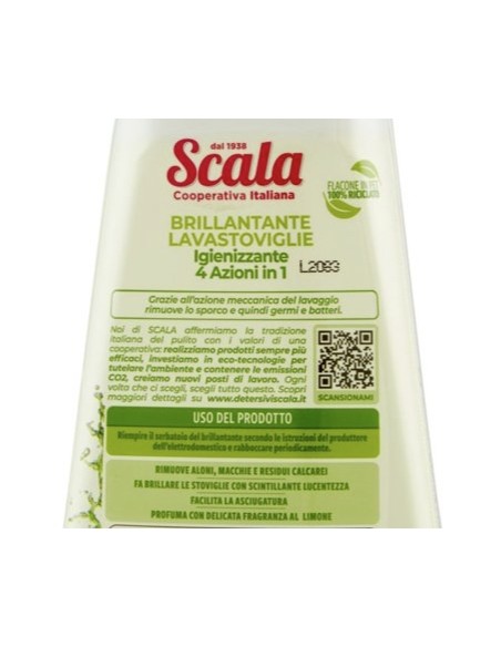 scala brillantante per lavastoviglie 500ml - igienizzante 4in1 - limone: tuttocasashop.it: pulizia e cura della casa