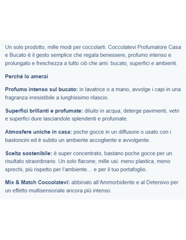 coccolatevi profumatore per bucato - 250ml - bianco latte: tuttocasashop.it: prodotti per bucato e tessuti