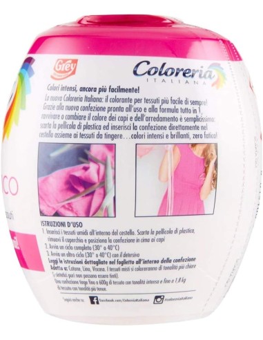 coloreria italiana colorante per tessuti - rosa romantico: tuttocasashop.it: prodotti per bucato e tessuti