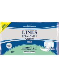 lines specialist classic unisex 30pz super taglia l - pannoloni mutandina: tuttocasashop.it: igiene e cura della persona