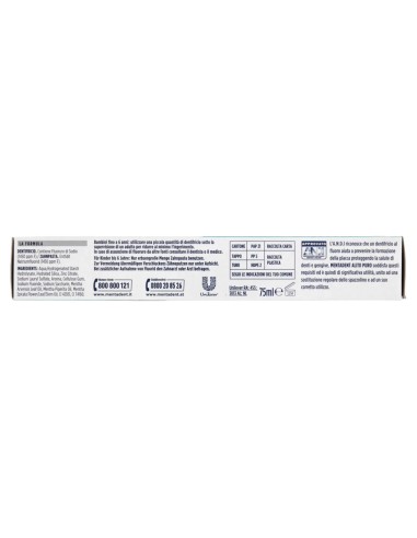 mentadent dentifricio - 75ml - alito puro - freschezza a lungo: tuttocasashop.it: igiene e cura della persona