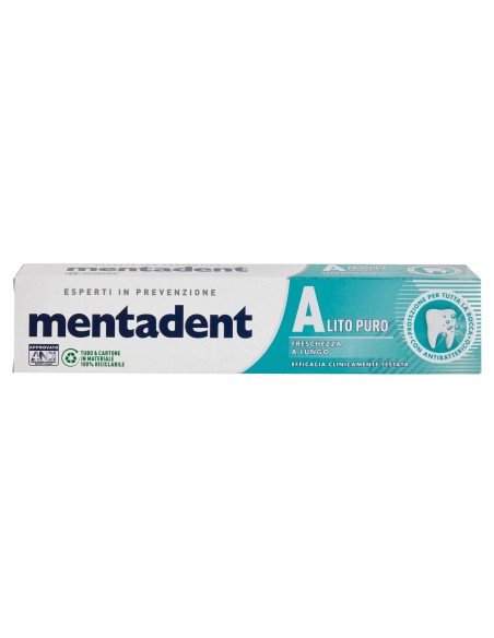 mentadent dentifricio - 75ml - alito puro - freschezza a lungo: tuttocasashop.it: igiene e cura della persona