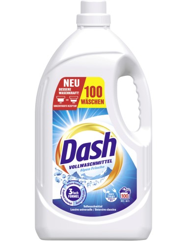 dash detersivo lavatrice liquido 100 lavaggi 4500ml - freschezza alpina: tuttocasashop.it: prodotti per bucato e tessuti