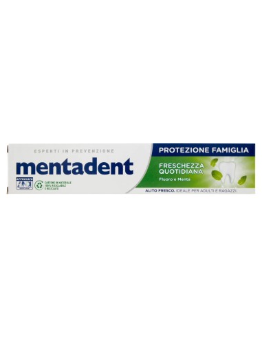 mentadent dentifricio 75ml - protezione famiglia - freschezza quotidiana: tuttocasashop.it: igiene e cura della persona