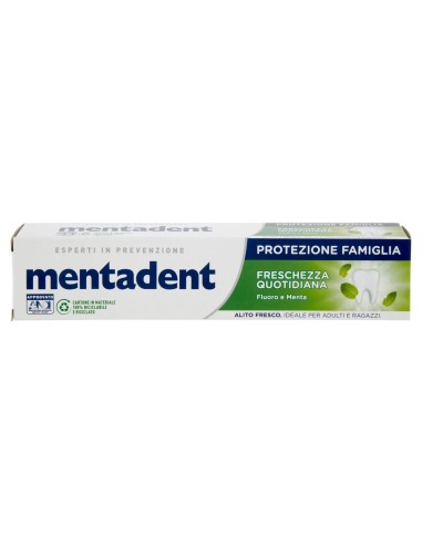 mentadent dentifricio 75ml - protezione famiglia - freschezza quotidiana: tuttocasashop.it: igiene e cura della persona