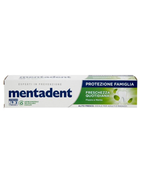 mentadent dentifricio 75ml - protezione famiglia - freschezza quotidiana: tuttocasashop.it: igiene e cura della persona