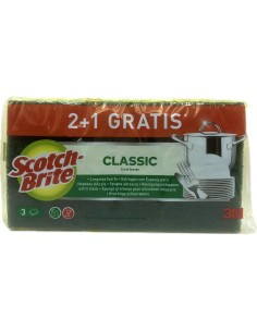 scotch-brite spugne con abrasivo 3pz - confezione tris: tuttocasashop.it: pulizia e cura della casa