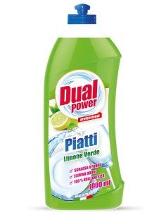 dual power detersivo per piatti e stoviglie - 1 litro - limone verde: tuttocasashop.it: pulizia e cura della casa