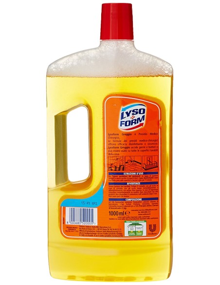 lysoform greggio detergente disinfettante - 1 litro: tuttocasashop.it: pulizia e cura della casa