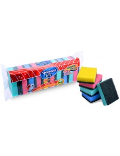 arix spugne con abrasivo - kit colori assortiti 10 pezzi: tuttocasashop.it: pulizia e cura della casa