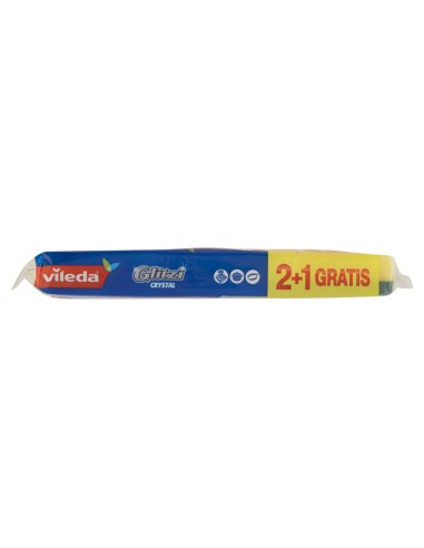 vileda glitzi crystal spugne con abrasivo - 3 pezzi - +antibatterico: tuttocasashop.it: pulizia e cura della casa