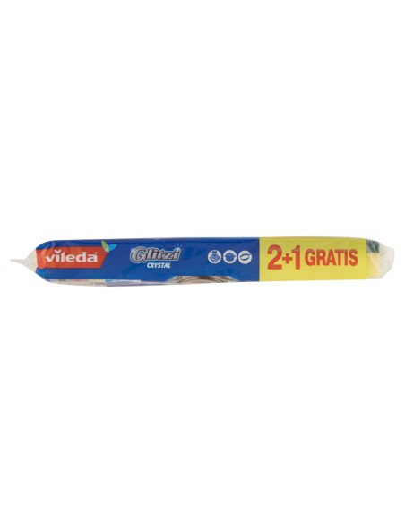 vileda glitzi crystal spugne con abrasivo - 3 pezzi - +antibatterico: tuttocasashop.it: pulizia e cura della casa