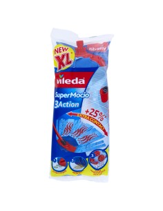 vileda 3action super mocio - fiocco ricambio - 1 pezzo - attacco a scatto: tuttocasashop.it: pulizia e cura della casa