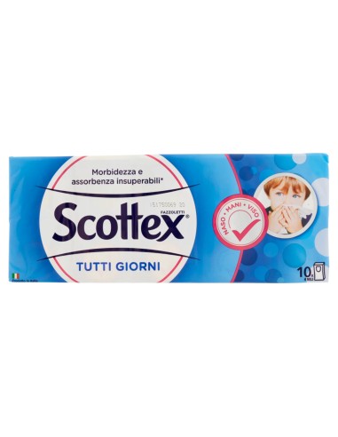 scottex fazzolettini di carta da naso - 10 pacchetti da 9 pezzi: tuttocasashop.it: carta & monouso