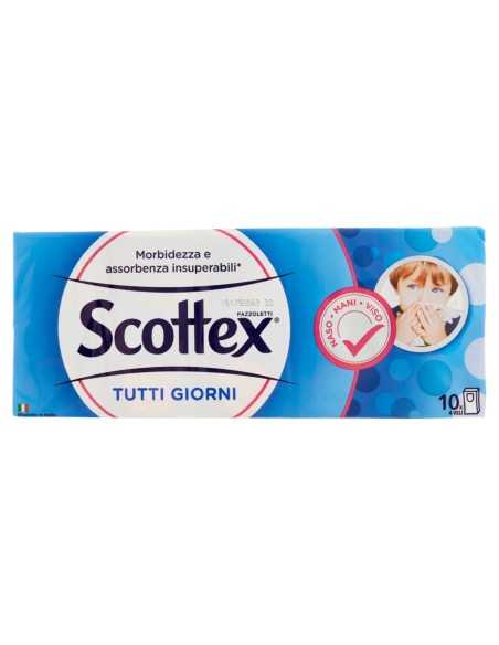scottex fazzolettini di carta da naso - 10 pacchetti da 9 pezzi: tuttocasashop.it: carta & monouso