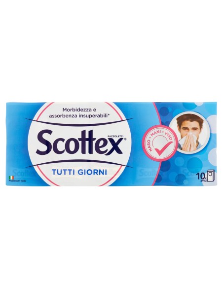 scottex fazzolettini di carta da naso - 10 pacchetti da 9 pezzi: tuttocasashop.it: carta & monouso