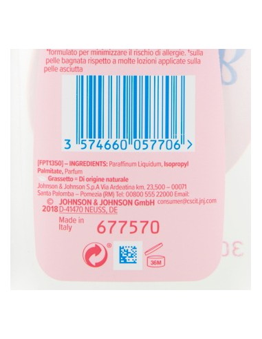 johnson's baby olio 300ml - classico - rosa: tuttocasashop.it: igiene e cura della persona