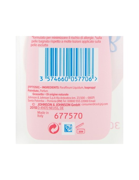 johnson's baby olio 300ml - classico - rosa: tuttocasashop.it: igiene e cura della persona