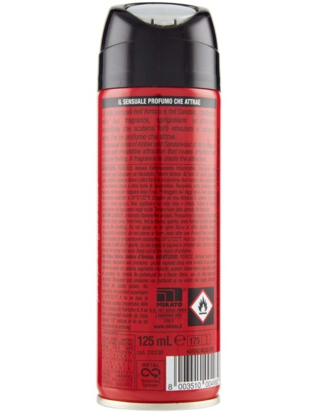 intesa sex unisex deodorante spray 125ml ambra profumo sensuale che attrae: tuttocasashop.it: igiene e cura della persona