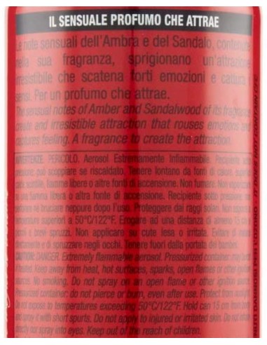 intesa sex unisex deodorante spray 125ml ambra profumo sensuale che attrae: tuttocasashop.it: igiene e cura della persona