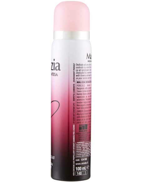 malizia deodorante spray donna - 100ml - certezza: tuttocasashop.it: igiene e cura della persona