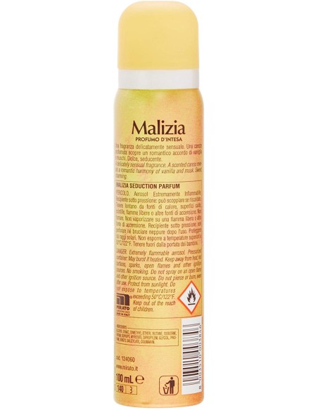 malizia deodorante spray donna - 100ml - vaniglia: tuttocasashop.it: igiene e cura della persona