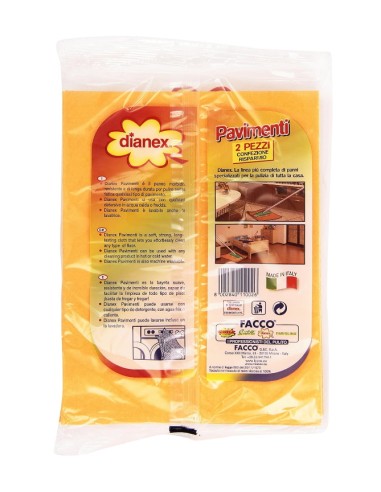 dianex panno pavimenti sintetico - confezione da 2 pezzi: tuttocasashop.it: pulizia e cura della casa