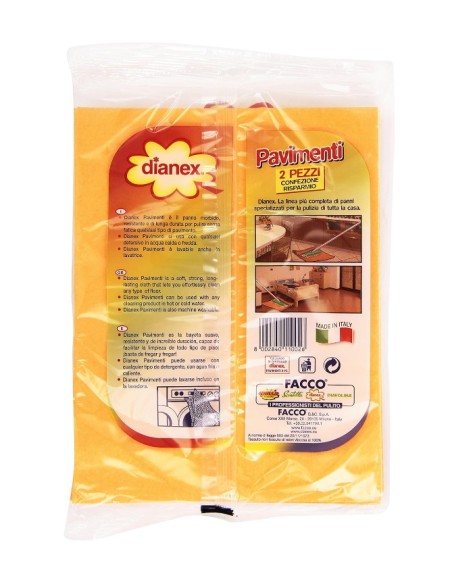 dianex panno pavimenti sintetico - confezione da 2 pezzi: tuttocasashop.it: pulizia e cura della casa