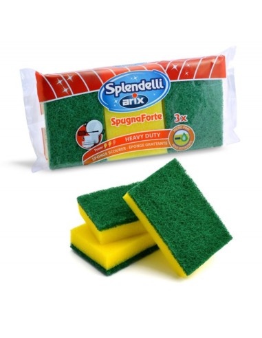 arix splendelli spugne con abrasivo grandi - 3 pezzi: tuttocasashop.it: pulizia e cura della casa