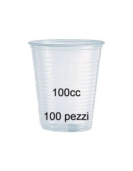 very well 96 bicchieri monouso in plastica da 100cc - trasparenti: tuttocasashop.it: carta & monouso