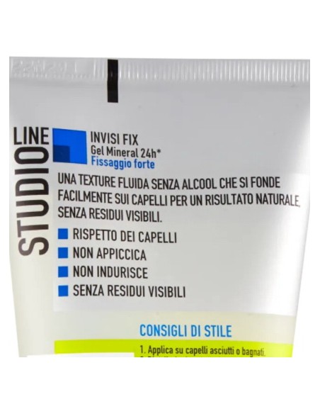 studio line gel per capelli - 150ml - n.6 - invisi fix forte mineral 24h: tuttocasashop.it: igiene e cura della persona