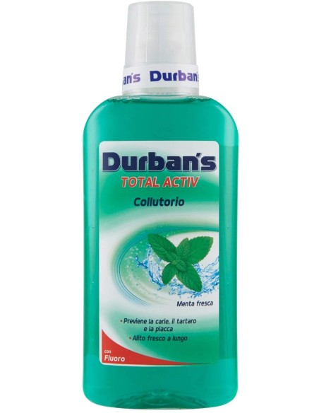 durbans collutorio per igiene dentale 500ml - active - menta piperita: tuttocasashop.it: igiene e cura della persona