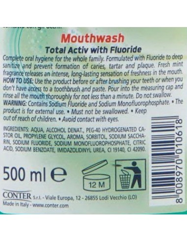 durbans collutorio per igiene dentale 500ml - active - menta piperita: tuttocasashop.it: igiene e cura della persona