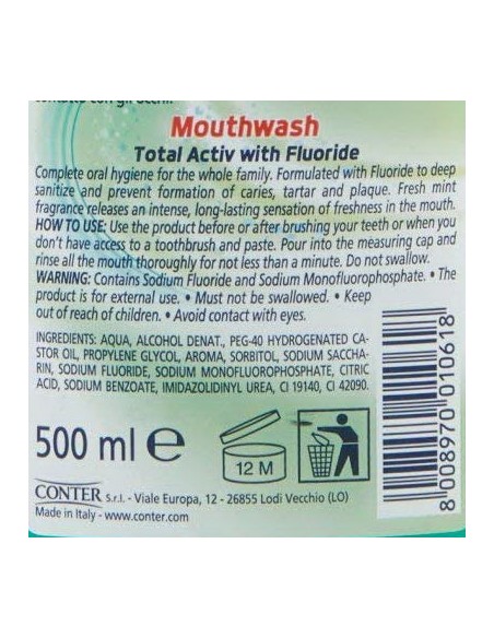 durbans collutorio per igiene dentale 500ml - active - menta piperita: tuttocasashop.it: igiene e cura della persona