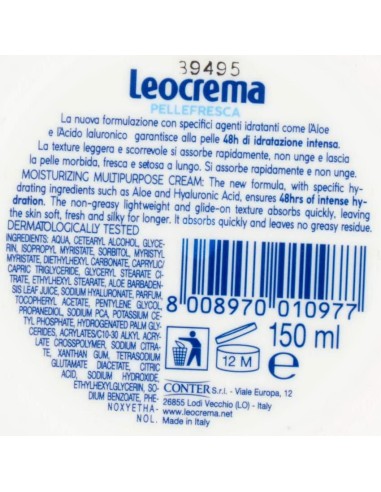 leocrema pellefresca crema multiuso vaso 150ml - bianca: tuttocasashop.it: igiene e cura della persona